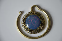 Load image into Gallery viewer, Piercing Ohrgewicht Brass Stern Stein lila 4,7mm Spirale - chic - net.de
