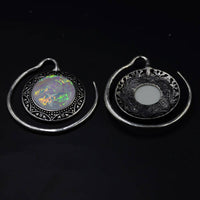 Load image into Gallery viewer, Piercing Ohrgewicht Edelstahl Stern Stein 3mm Spirale - chic - net.de
