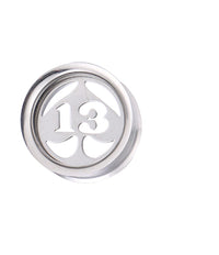 Load image into Gallery viewer, Schraubplug Tunnel Edelstahl dünn silber Pik 13
