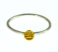 Load image into Gallery viewer, Ring Silber 925 vergoldet Kreis Streifen 1mm gebürstet - chic - net.de
