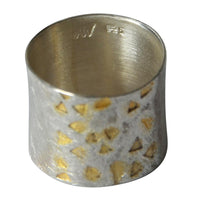Load image into Gallery viewer, Ring vergoldet 925 Sterlingsilber Bandring Dreiecke - chic - net.de
