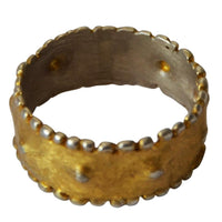 Load image into Gallery viewer, Ring vergoldet 925 Sterlingsilber Bandring Punkte - chic - net.de
