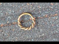 Load image into Gallery viewer, Septum Nasen Piercing Messing 1mm Seil Kordel gold - chic - net.de
