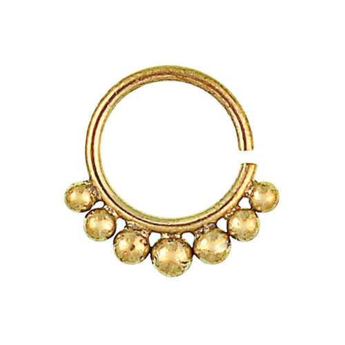 Septum Piercing Nasenringe Kugeln Messing Tribal goldfarben nickelfrei antik exotisch Ohrring - chic - net.de