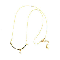 Cargar imagen en el visor de la galería, Set Kette Armband 18 karat vergoldet Perlen länglich Kristall grau nickelfrei Charm weiß Anhänger - chic - net.de
