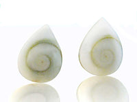 Load image into Gallery viewer, Shivaauge Ohrstecker Tropfen 12 mm 925er Sterlingsilber Shiva Auge Silberohrstecker Muschel - chic - net.de
