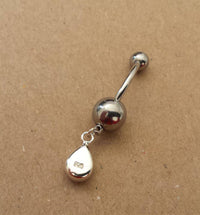 Load image into Gallery viewer, Shivaauge Piercing Tropfen Anhänger Bananen - Piercing 925er Sterling Silber Shiva Auge Bauchnabel - chic - net.de
