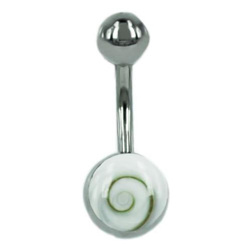 Shivaauge Kugel rund 8 mm Ø Piercing Bauchnabel Bananen-Piercing Stainless Steel Shiva Auge