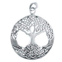 Load image into Gallery viewer, Silberanhänger 17 mm Baum des Lebens Anhänger 925er Sterling Silber glänzend - chic - net.de
