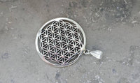 Load image into Gallery viewer, Silberanhänger 30 mm Blume des Lebens Anhänger Sterling 925er Silber glänzend - chic - net.de
