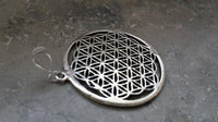Load image into Gallery viewer, Silberanhänger 30 mm Blume des Lebens Anhänger Sterling 925er Silber glänzend - chic - net.de
