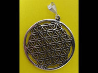 Load image into Gallery viewer, Silberanhänger 30 mm Blume des Lebens Anhänger Sterling 925er Silber glänzend - chic - net.de
