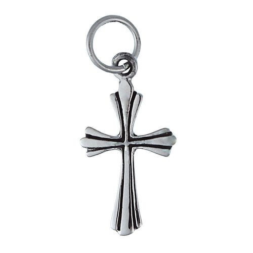 Silberanhänger Kreuz Streifen dunkel oxidiert Anhänger Sterling Silber 925er nickelfrei - chic - net.de