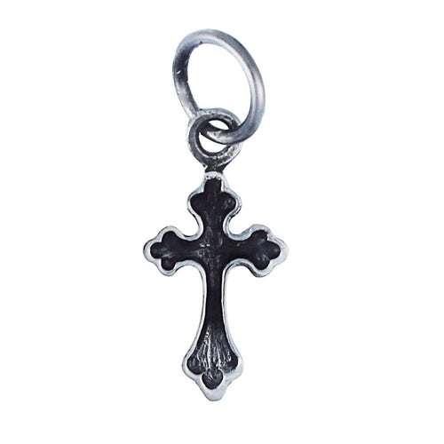 Silberanhänger Kreuz Wölbungen oxidiert Anhänger Sterling Silber 925er nickelfrei - chic - net.de