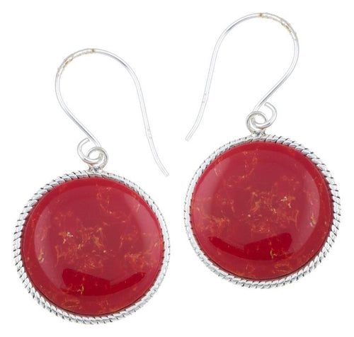 Silberohrhänger kreisförmig Scheibe Koralle Seilrand 14 mm 925 Sterlingsilber - chic - net.de