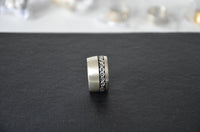 Load image into Gallery viewer, Silberring 925 Sterlingsilber Bandring Kreis Rille - chic - net.de

