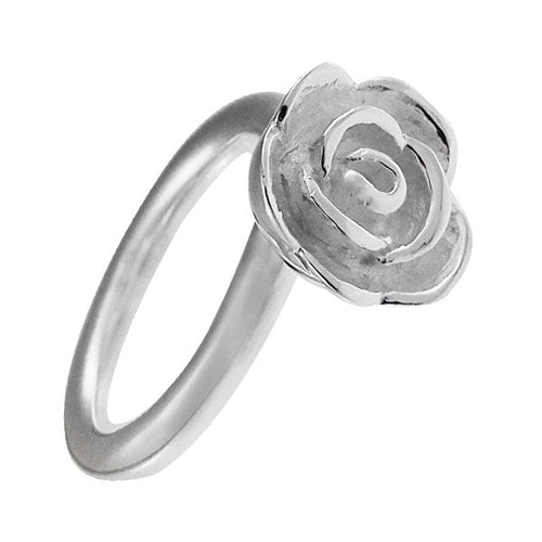 Silberring 925er Sterling Silber Designer Ringe Schmuck Damen Blume weiß oxidiert - chic - net.de