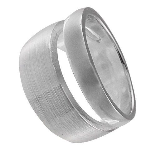 Silberring 925er Sterling Silber Designer Ringe Schmuck unisex matt glänzend - chic - net.de