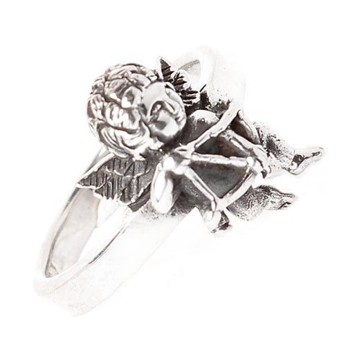 Silberring Amor Engel Ringe 925er Sterling Silber Ring Unisex Schmuck - chic - net.de