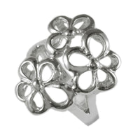 Load image into Gallery viewer, Silberring Blumen filigran drei Ring 925er Sterling Silber Damen Designer Schmuck Ringe - chic - net.de
