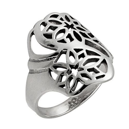 Silberring Blumen Sterne Muster 925er Sterling Silber Designer Ringe Schmuck - chic - net.de