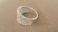 Cargar imagen en el visor de la galería, Silberring filigran Blumen Muster Band Ring 925er Sterling Silber Damen Schmuck Ringe - chic - net.de
