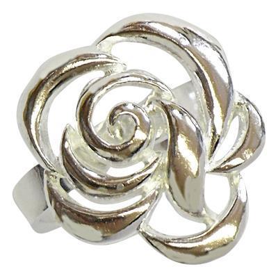 Silberring filigran Rose glänzend Ring 925er Sterling Silber Damen Schmuck Ringe - chic - net.de