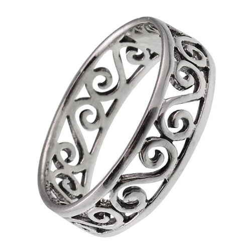 Silberring filigran Schnörkel dünn Ringe Ring 925er Sterling Silber Damen Schmuck - chic - net.de