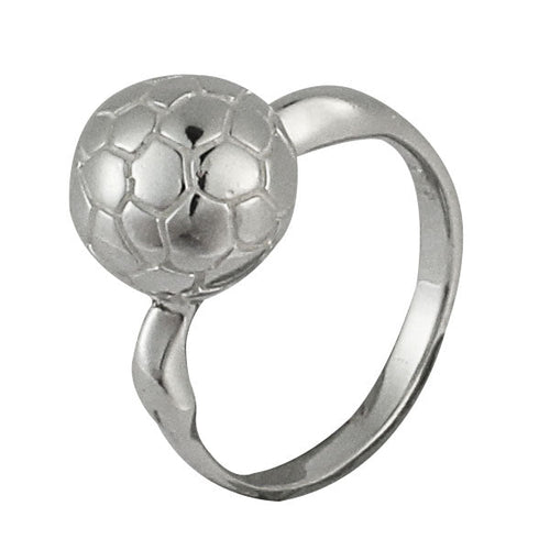 Silberring Fußball Kugel weiß oxidiert 925er Sterling Silber Designer Ringe Schmuck - chic - net.de