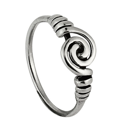 Silberring gewickelt Spirale dunkel 925er Sterling Silber Designer Ringe Schmuck - chic - net.de