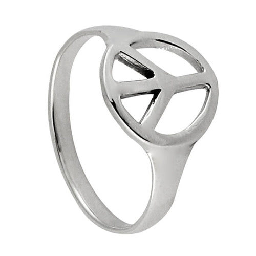 Silberring Kreis Peace 12 mm Glanz 925er Sterling Silber Designer Ringe Schmuck - chic - net.de