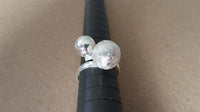 Cargar imagen en el visor de la galería, Silberring Kugeln matt glänzend Ring 925er Sterling Silber Damen Designer Schmuck - chic - net.de
