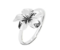 Load image into Gallery viewer, Silberring Lilie glänzend 925 Sterling Silber Ringe schmal - chic - net.de
