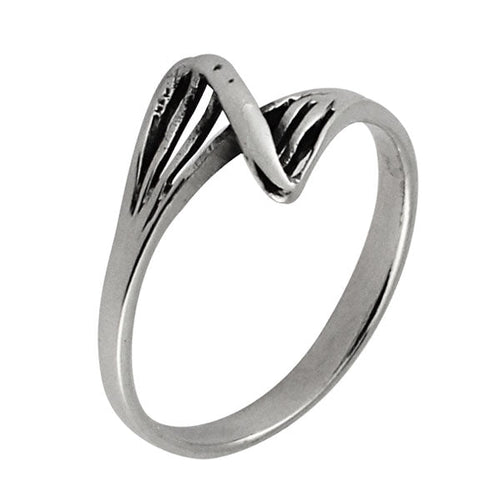Silberring Linien dünn Knick Zacken 925er Sterling Silber Designer Ringe Schmuck - chic - net.de