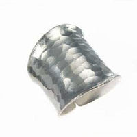 Cargar imagen en el visor de la galería, Silberring offen verstellbar breit 18 - 20 mm Schuppen Muster - chic - net.de
