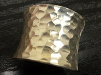 Load image into Gallery viewer, Silberring offen verstellbar breit 18mm gehämmert Ringe 925 Sterling Silber Ring - chic - net.de
