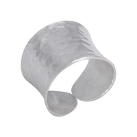 Load image into Gallery viewer, Silberring offen verstellbar breit 18mm gehämmert Ringe 925 Sterling Silber Ring - chic - net.de
