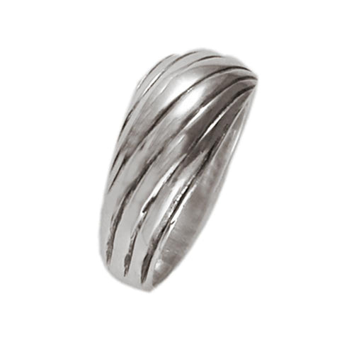 Silberring Rillen dunkel oxidiert 925er Sterling Silber Damen Silberschmuck Ringe - chic - net.de