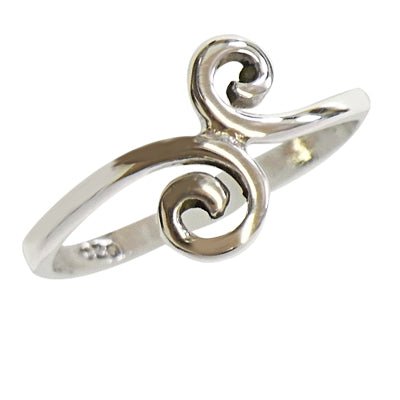 Silberring schmal geschnörkelt oben Ringe Ring 925er Sterling Silber Silberschmuck Damen - chic - net.de