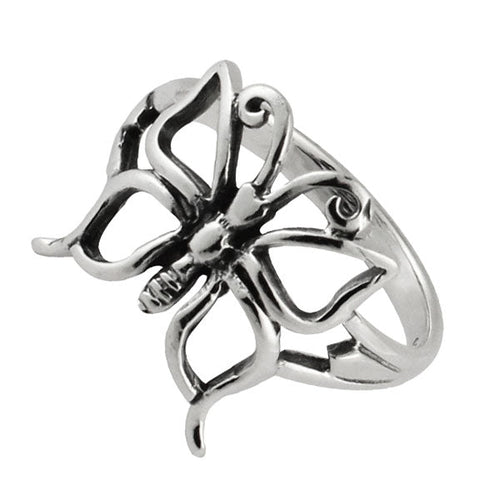 Silberring Schmetterling filigran oxidiert 925er Sterling Silber Designer Ringe Schmuck - chic - net.de