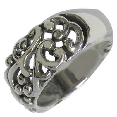 Silberring Schnörkel dunkel oxidiert Ring 925er Sterling Silber Damen Silberschmuck Schmuck - chic - net.de