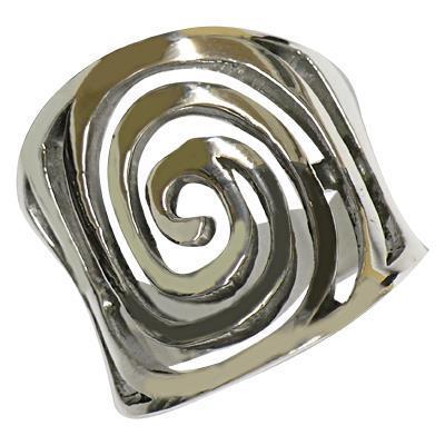 Silberring Spirale glänzend Ring 925er Sterling Silber Damen Designer Schmuck Ringe - chic - net.de