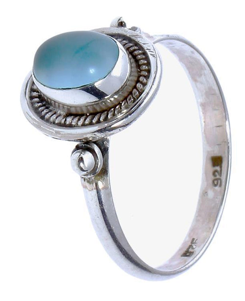 Silberringe Chalzedon Zopf Perlen Scheiben oval 925er Sterling Silber Ringe Schmuck - chic - net.de