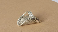 Load image into Gallery viewer, Silberringe große Spirale dunkel oxidiert 925er Sterling Silber Ring Ringe - chic - net.de
