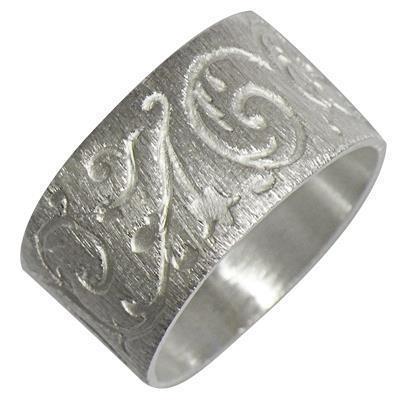 Silberringe massiv hell oxidiert leicht gemustert Ring 925er Sterling Silber Silberschmuck Damen - chic - net.de