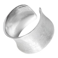 Load image into Gallery viewer, Silberringe offen breit gebürstet konkav 925 Sterling Silber Ringe matt glänzend - chic - net.de
