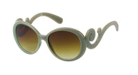 Load image into Gallery viewer, Sonnenbrille Damen rund Glamour getönt 400UV braun beige Spirale Vintage Hippie Designer - chic - net.de
