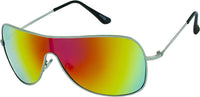 Load image into Gallery viewer, Sonnenbrille Piloten Monoscheiben schmal Brille Metall verspiegelt 400 UV unisex - chic - net.de
