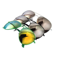 Cargar imagen en el visor de la galería, Sonnenbrille Piloten verspiegelt schwarz grün weiß 400UV - chic - net.de
