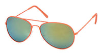 Load image into Gallery viewer, Sonnenbrille Pilotenbrille 400 UV buntes Metallgestell verspiegelt bunte Kappen - chic - net.de
